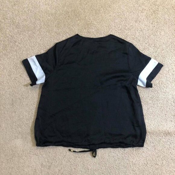 Bebe B&W Front Tie Shirt - Picture 3 of 7